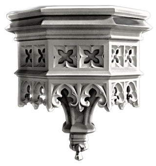 Gothic Flint Bracket Statue - 23-inch