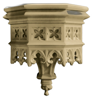 Gothic Flint Bracket Statue - 23-inch