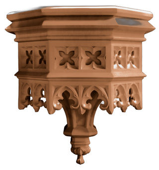 Gothic Flint Bracket Statue - 23-inch