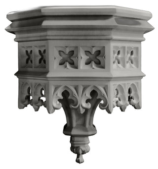 Gothic Flint Bracket Statue - 23-inch