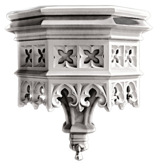 Gothic Flint Bracket Statue - 23-inch