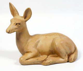 Sitting Deer Fawn Statue — Dusted Sand finish