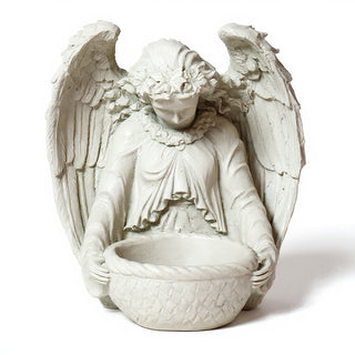 Garden Angel Statue - 14.5-inch — Antique White finish
