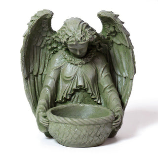 Garden Angel Statue - 14.5-inch — Mossy Green finish