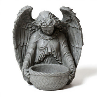 Garden Angel Statue - 14.5-inch — Old Stone finish