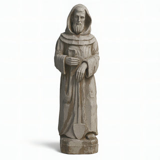 Saint Fiacre Statue - 28.5-inch — Antique Stone finish