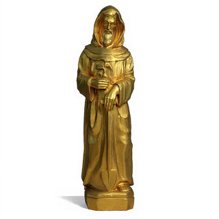 Saint Fiacre Statue - 28.5-inch — Deep Gold finish