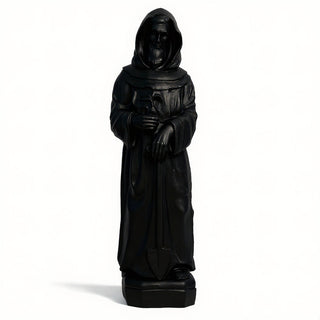 Saint Fiacre Statue - 28.5-inch — Flat Black finish