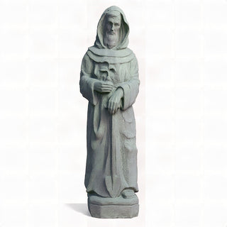 Saint Fiacre Statue - 28.5-inch — Mossy Green finish