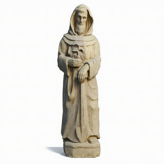 Saint Fiacre Statue - 28.5-inch — Museum Terracotta finish