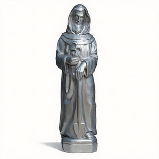 Saint Fiacre Statue - 28.5-inch — Silver finish