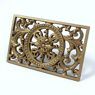 Scroll Work Frame Wall Plaque — Antique Gold finish