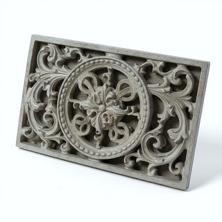 Scroll Work Frame Wall Plaque — Antique Stone finish