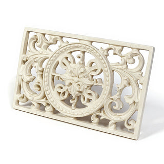 Scroll Work Frame Wall Plaque — Antique White finish