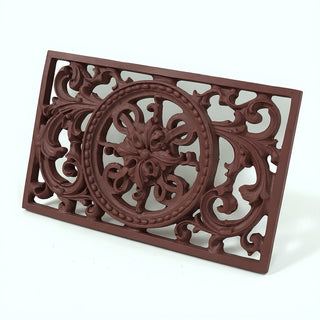 Scroll Work Frame Wall Plaque — Rust finish