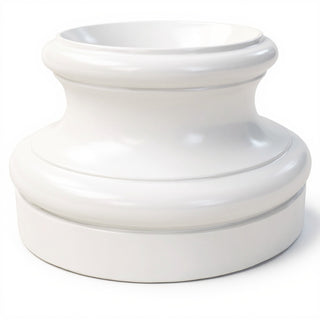 Baroque Cap Base — Flat White finish