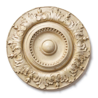 Americo Medallion Wall Plaque — Antique White finish