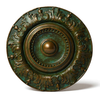 Americo Medallion Wall Plaque — Green Bronze finish