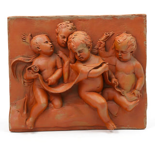 Four Singing Cherubs Wall Plaque - 38-inch — Metro finish