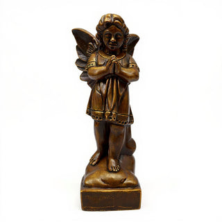 Angel in Prayer Statue - 19-inch — Bronze finish