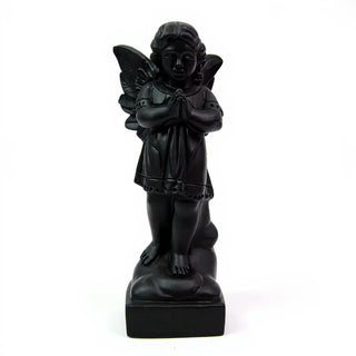 Angel in Prayer Statue - 19-inch — Dusted Black finish