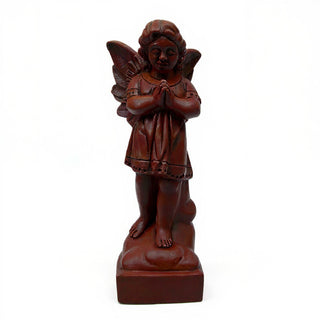 Angel in Prayer Statue - 19-inch — Rust finish