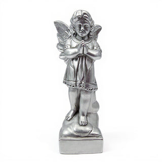 Angel in Prayer Statue - 19-inch — Silver finish