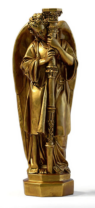 Majestic Angel Guard Statue - 27-inch