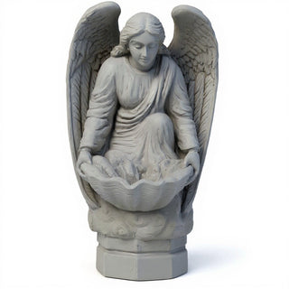Fegana Angel Statue - 18-inch — Limestone finish