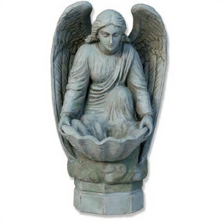 Fegana Angel Statue - 18-inch — Mossy Green finish