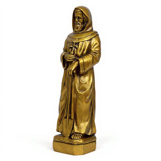 Saint Fiacre Statue - 24.5-inch — Antique Gold finish
