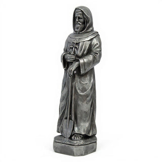 Saint Fiacre Statue - 24.5-inch — Aged Silver finish