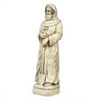 Saint Fiacre Statue - 24.5-inch — Antique White finish