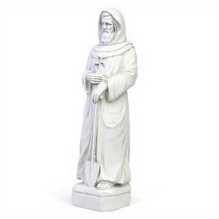 Saint Fiacre Statue - 24.5-inch — Flat White finish
