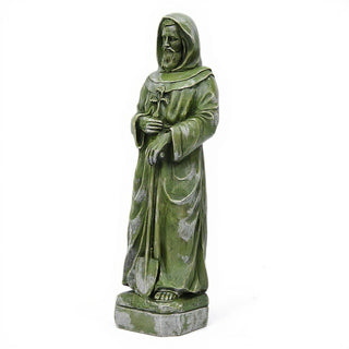 Saint Fiacre Statue - 24.5-inch — Mossy Green finish