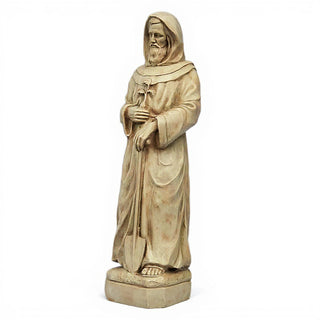 Saint Fiacre Statue - 24.5-inch — Museum Terracotta finish