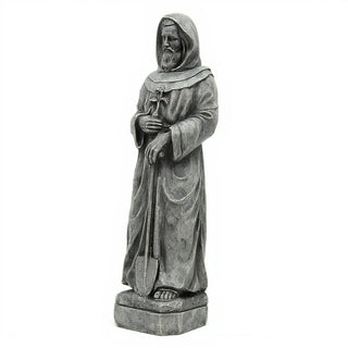 Saint Fiacre Statue - 24.5-inch — Old Stone finish