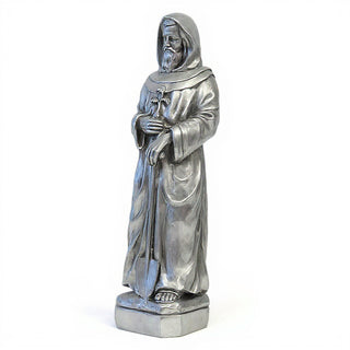 Saint Fiacre Statue - 24.5-inch — Silver finish