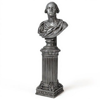 Fancy Bottom Leaf Pedestal - 14-inch — Aged Silver finish