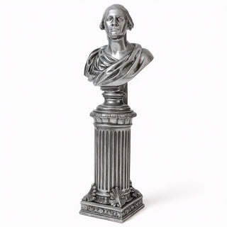 Fancy Bottom Leaf Pedestal - 14-inch — Antique Silver finish