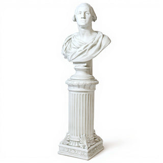 Fancy Bottom Leaf Pedestal - 14-inch — Flat White finish