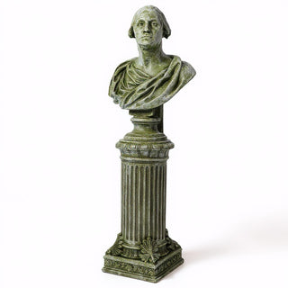 Fancy Bottom Leaf Pedestal - 14-inch — Mossy Green finish