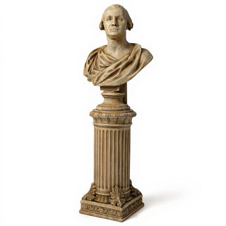 Fancy Bottom Leaf Pedestal - 14-inch — Museum Terracotta finish