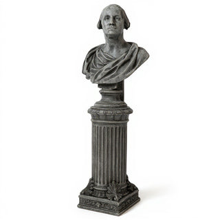 Fancy Bottom Leaf Pedestal - 14-inch — Old Stone finish