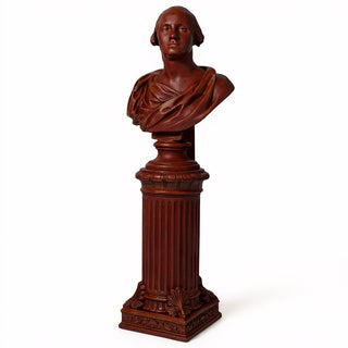 Fancy Bottom Leaf Pedestal - 14-inch — Rust finish