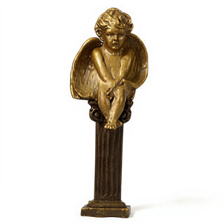 Meditation Cherub Statue - 12-inch — Bronze finish