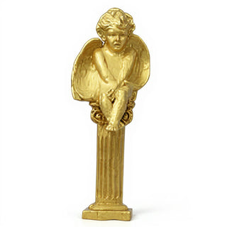 Meditation Cherub Statue - 12-inch — Deep Gold finish