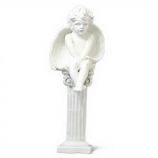 Meditation Cherub Statue - 12-inch — Flat White finish