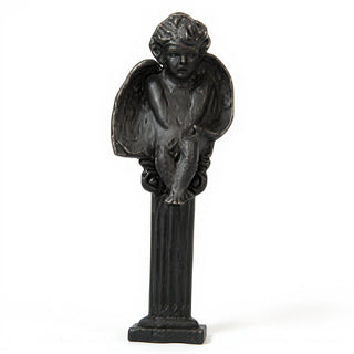 Meditation Cherub Statue - 12-inch — Iron finish