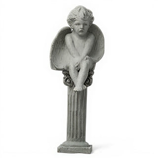 Meditation Cherub Statue - 12-inch — Old Stone finish